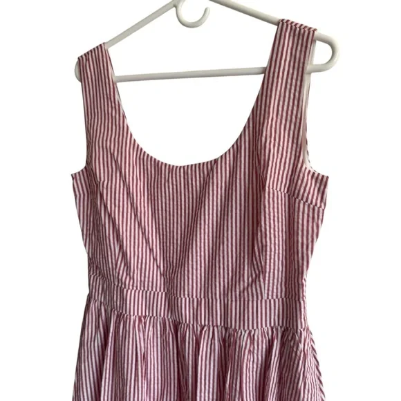 Kiel James Patrick Striped Seersucker Mini Dress, Size 6 - Picture 3 of 11
